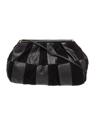 Pre-owned Clare V Leather Messenger Bag In Black