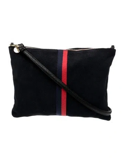 Pre-owned Clare V Leather Messenger Bag In Blue