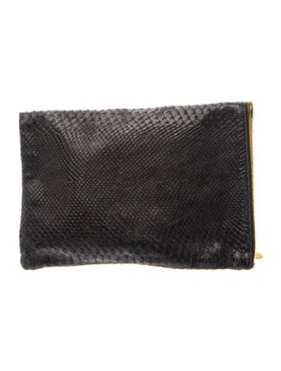 Pre-owned Clare V Leather Portfolio In Black