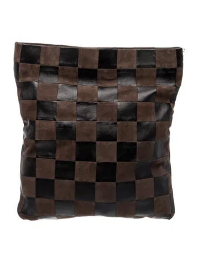 Pre-owned Clare V Leather Pouch In Brown