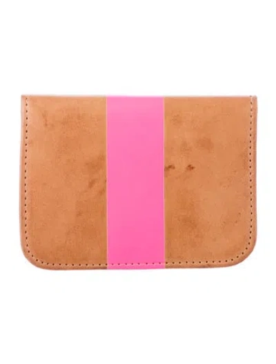 Pre-owned Clare V Leather Printed Wallet In Multi