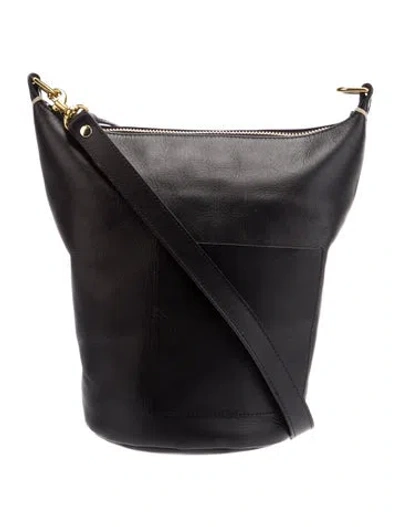 Pre-owned Clare V Leather Shoulder Bag In Black