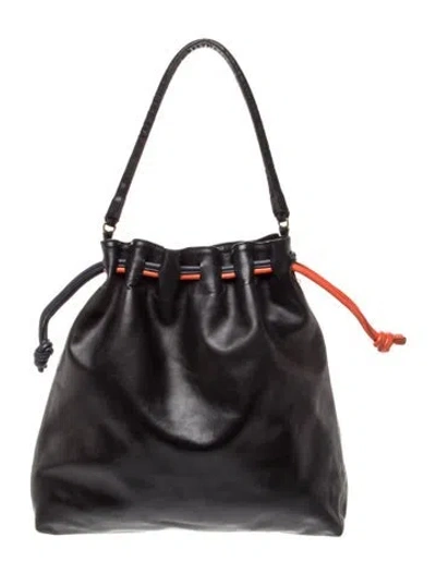 Pre-owned Clare V Leather Shoulder Bag In Black