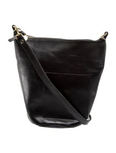 Pre-owned Clare V Leather Shoulder Bag In Black