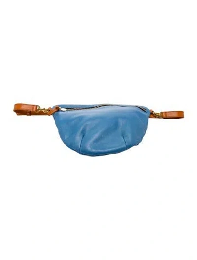 Pre-owned Clare V Leather Shoulder Bag In Blue