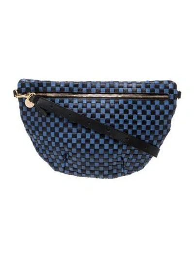 Pre-owned Clare V Leather Shoulder Bag In Blue