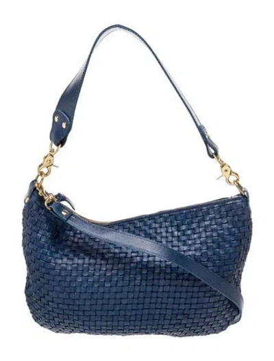 Pre-owned Clare V Leather Shoulder Bag In Blue