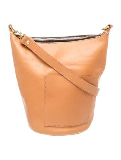 Pre-owned Clare V Leather Shoulder Bag In Brown