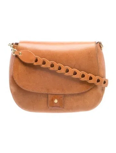 Pre-owned Clare V Leather Shoulder Bag In Brown