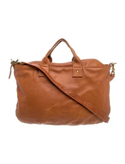 Pre-owned Clare V Leather Shoulder Bag In Brown