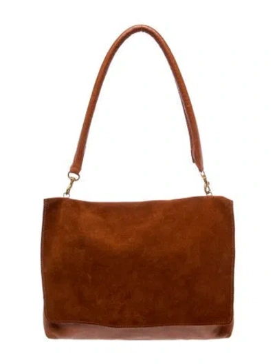 Pre-owned Clare V Leather Shoulder Bag In Brown