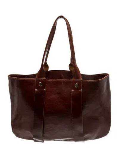 Pre-owned Clare V Leather Shoulder Bag In Brown