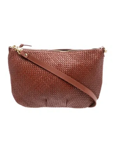 Pre-owned Clare V Leather Shoulder Bag In Brown