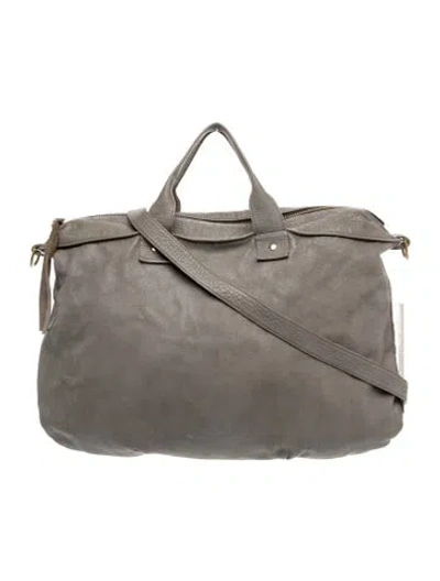 Pre-owned Clare V Leather Shoulder Bag In Gray