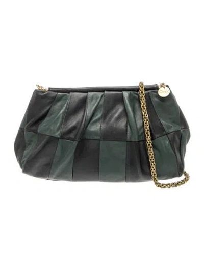 Pre-owned Clare V Leather Shoulder Bag In Gray