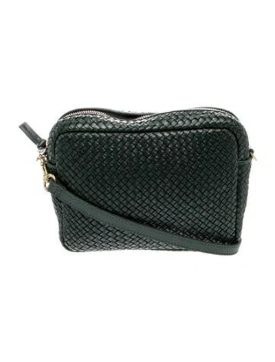 Pre-owned Clare V Leather Shoulder Bag In Green