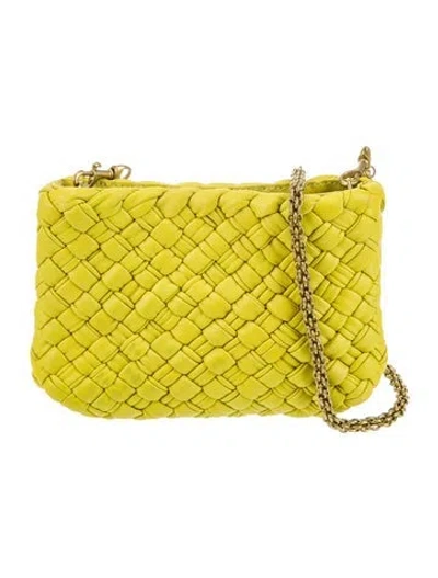 Pre-owned Clare V Leather Shoulder Bag In Green