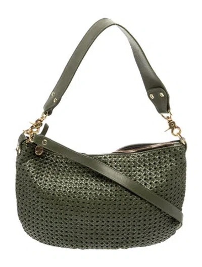 Pre-owned Clare V Leather Shoulder Bag In Green