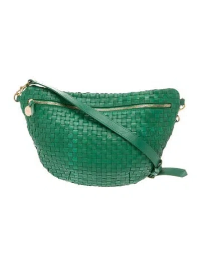 Pre-owned Clare V Leather Shoulder Bag In Green
