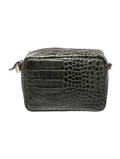 Pre-owned Clare V Leather Shoulder Bag In Green