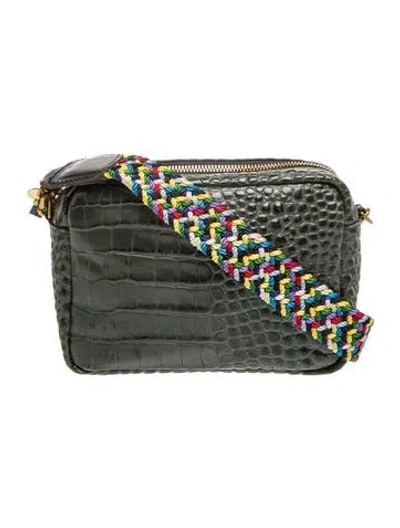 Pre-owned Clare V Leather Shoulder Bag In Green