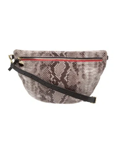 Pre-owned Clare V Leather Shoulder Bag In Neutral
