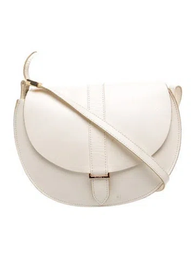 Pre-owned Clare V Leather Shoulder Bag In Neutral