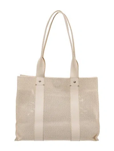 Pre-owned Clare V Leather Shoulder Bag In Neutral