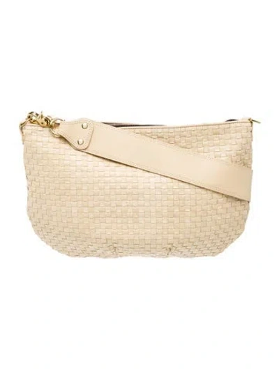 Pre-owned Clare V Leather Shoulder Bag In Neutral