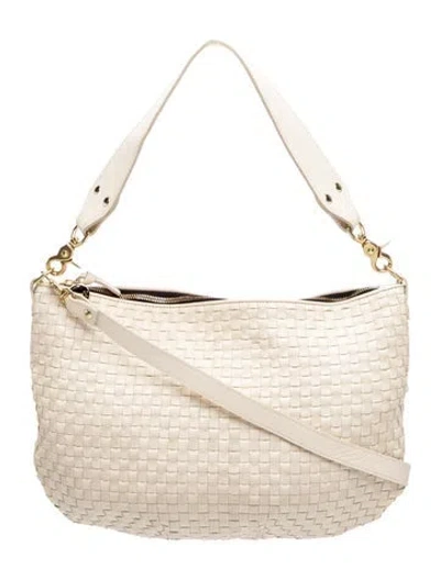 Pre-owned Clare V Leather Shoulder Bag In Neutral