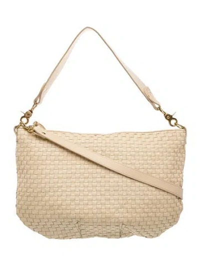 Pre-owned Clare V Leather Shoulder Bag In Neutrals