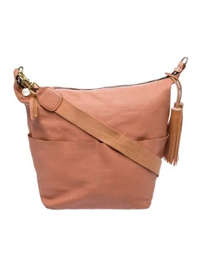 Pre-owned Clare V Leather Shoulder Bag In Orange