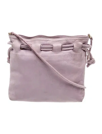 Pre-owned Clare V Leather Shoulder Bag In Purple