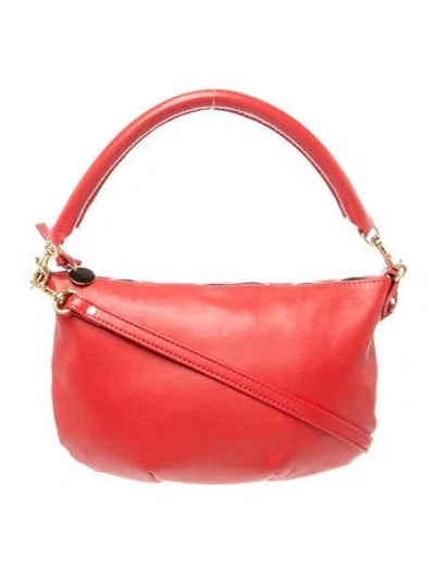 Pre-owned Clare V Leather Shoulder Bag In Red