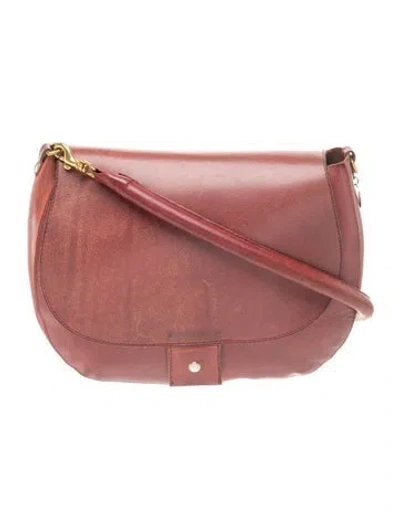 Pre-owned Clare V Leather Shoulder Bag In Red