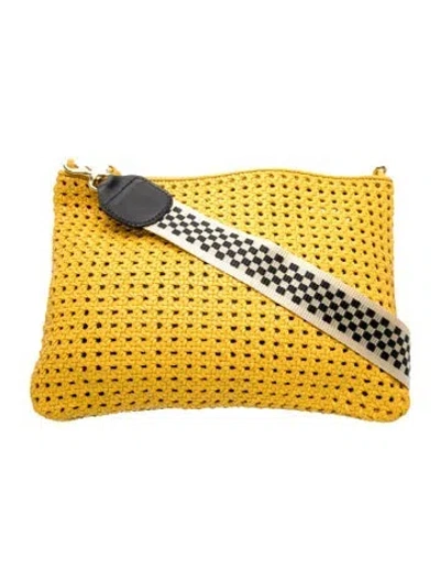 Pre-owned Clare V Leather Shoulder Bag In Yellow