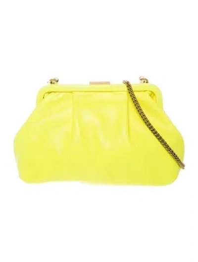 Pre-owned Clare V Leather Shoulder Bag In Yellow