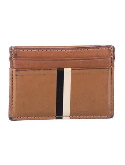 Pre-owned Clare V Leather Striped Wallet In Brown