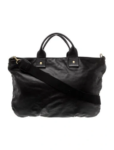 Pre-owned Clare V Leather Top Handle Bag In Black