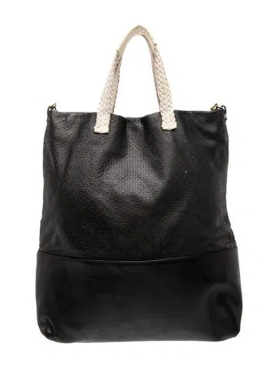 Pre-owned Clare V Leather Top Handle Bag In Black