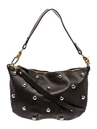 Pre-owned Clare V Leather Top Handle Bag In Black