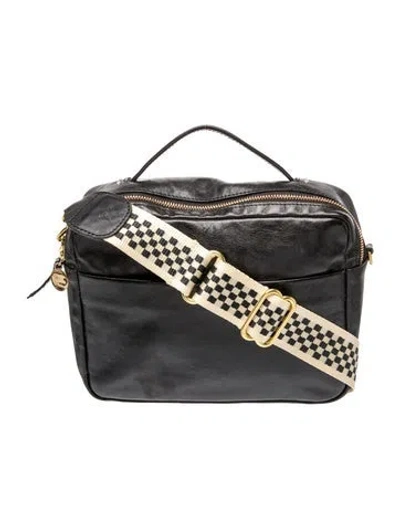 Pre-owned Clare V Leather Top Handle Bag In Black
