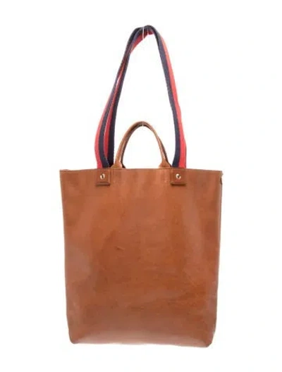 Pre-owned Clare V Leather Top Handle Bag In Brown