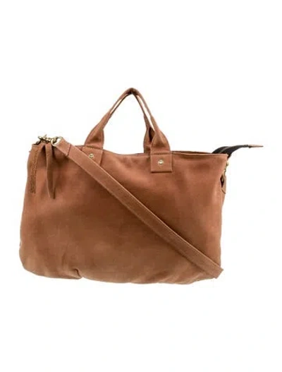 Pre-owned Clare V Leather Top Handle Bag In Brown