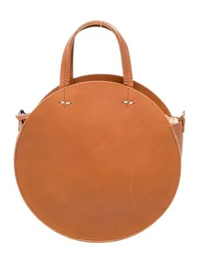 Pre-owned Clare V Leather Top Handle Bag In Brown