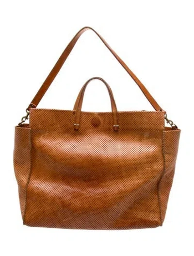Pre-owned Clare V Leather Top Handle Bag In Brown