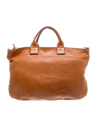 Pre-owned Clare V Leather Top Handle Bag In Brown