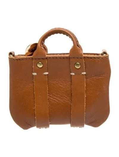 Pre-owned Clare V Leather Top Handle Bag In Brown