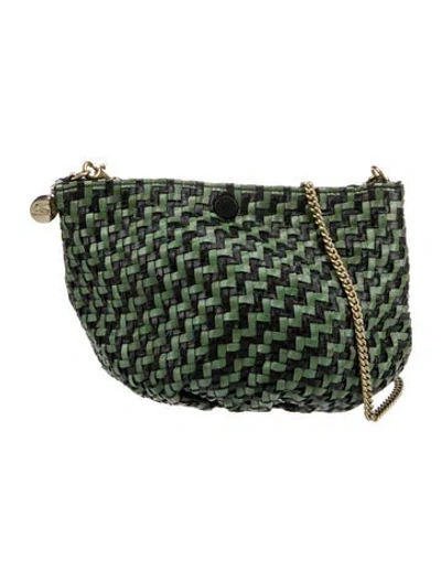 Pre-owned Clare V Leather Top Handle Bag In Green