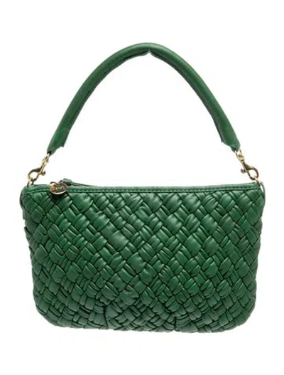 Pre-owned Clare V Leather Top Handle Bag In Green
